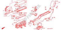KONSOLE(1) für Honda PRELUDE SI 2 Türen 5 gang-Schaltgetriebe 1992