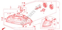 SCHEINWERFER(2) für Honda PRELUDE SI 2 Türen 4 gang automatikgetriebe 1995