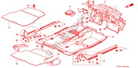 BODENMATTE für Honda ACCORD EX 4 Türen 5 gang-Schaltgetriebe 1994