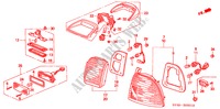 HECKLEUCHTE(2) für Honda ACCORD EXI 4 Türen 5 gang-Schaltgetriebe 1996