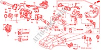 KOMBISCHALTER(3) für Honda ACCORD LXI 4 Türen 5 gang-Schaltgetriebe 1996