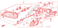 SCHEINWERFER(1) für Honda ACCORD 2.2EX 4 Türen 4 gang automatikgetriebe 1994