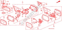 SPIEGEL für Honda ACCORD EXI 4 Türen 5 gang-Schaltgetriebe 1996