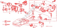 KOMBISCHALTER(LH) für Honda VIGOR VIGOR 4 Türen 4 gang automatikgetriebe 1998