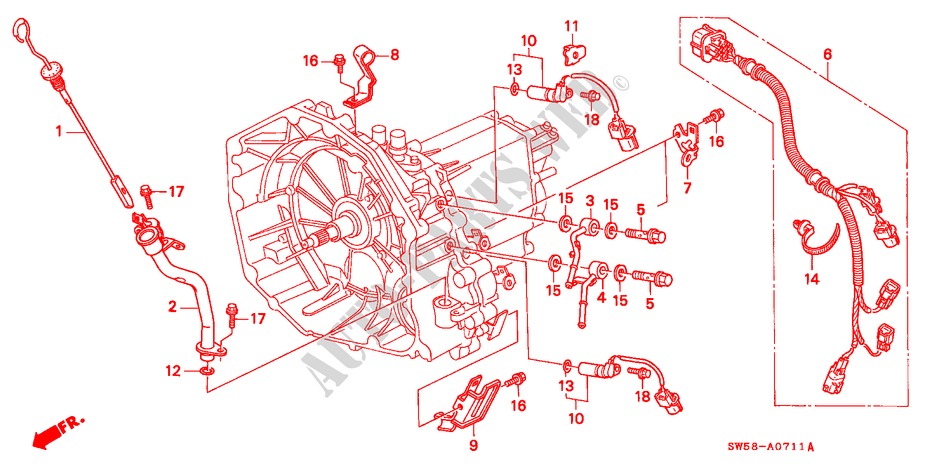 OELSTANDMESSER/KABELBAUM (2) (L5) für Honda VIGOR VIGOR    SINGAPORE 4 Türen 4 gang automatikgetriebe 1996