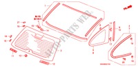 HECKFENSTER/FONDFENSTER für Honda CR-V RVI          INDIA 5 Türen 6 gang-Schaltgetriebe 2010