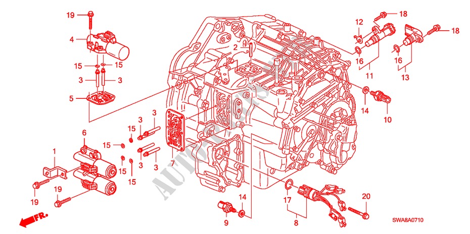 SOLENOID für Honda CR-V BASE 5 Türen 5 gang automatikgetriebe 2008