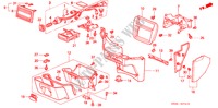 KONSOLE(RH) für Honda ODYSSEY EX 5 Türen 4 gang automatikgetriebe 1997