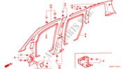 SAEULENZIERSTUECK(RH) für Honda ODYSSEY EX 5 Türen 4 gang automatikgetriebe 1996