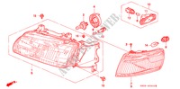 SCHEINWERFER für Honda ODYSSEY EXI 5 Türen 4 gang automatikgetriebe 1999