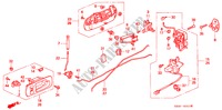 TUERSCHLOESSER, HINTEN für Honda ODYSSEY EX 5 Türen 4 gang automatikgetriebe 1999