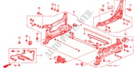 VORNE SITZKOMPONENTEN (L.)(HOEHENEINSTELLER) für Honda ODYSSEY EX 5 Türen 4 gang automatikgetriebe 1996