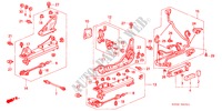 VORNE SITZKOMPONENTEN (RH)(BEIFAHRERSEITE) für Honda ACURA 3.5RL 3.5RL 4 Türen 4 gang automatikgetriebe 1997