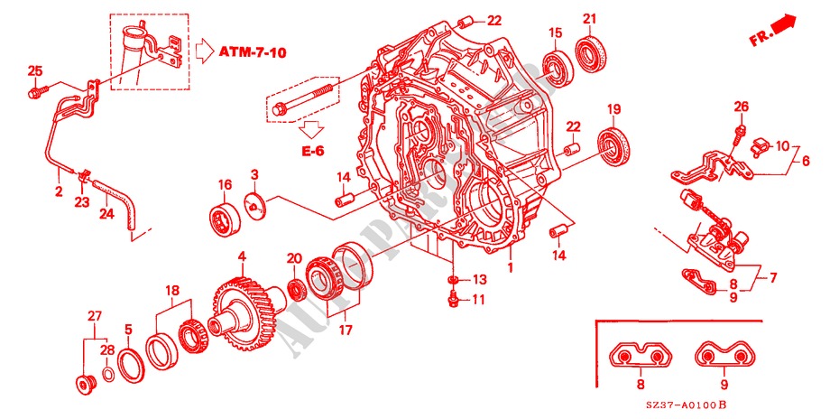 DREHMOMENTWANDLERGEHAEUSE(LH) für Honda LEGEND LEGEND 4 Türen 4 gang automatikgetriebe 1999