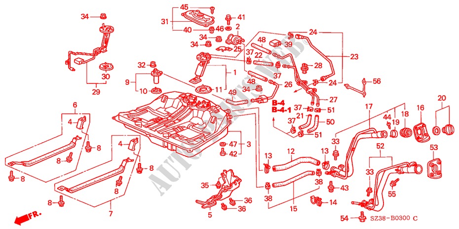 KRAFTSTOFFTANK(1) für Honda LEGEND LEGEND 4 Türen 4 gang automatikgetriebe 1996