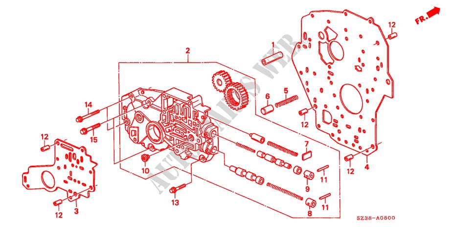 OELPUMPENGEHAEUSE für Honda LEGEND LEGEND 4 Türen 4 gang automatikgetriebe 1996