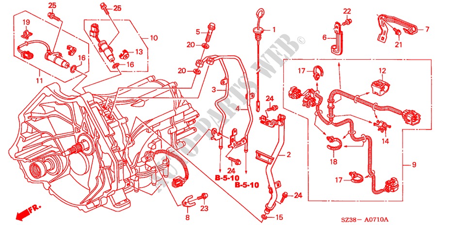 OELSTANDMESSER/ KABELBAUM(LH) für Honda LEGEND LEGEND 4 Türen 4 gang automatikgetriebe 1997