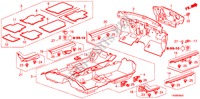 BODENMATTE für Honda ACCORD 2.0EX 4 Türen 5 gang-Schaltgetriebe 2010