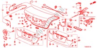 KOFFERRAUMDECKEL( '10) für Honda ACCORD 2.0EX 4 Türen 5 gang-Schaltgetriebe 2010