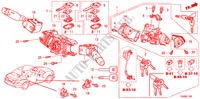 KOMBISCHALTER(LH)( '10) für Honda ACCORD 2.0EX 4 Türen 5 gang-Schaltgetriebe 2009