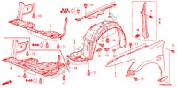 KOTFLUEGEL, VORNE für Honda ACCORD 2.0EX 4 Türen 5 gang automatikgetriebe 2011