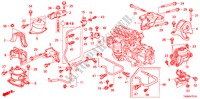 MOTORBEFESTIGUNGEN(2.0L)(AT) für Honda ACCORD 2.0EX 4 Türen 5 gang automatikgetriebe 2009