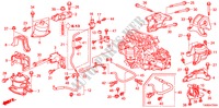 MOTORBEFESTIGUNGEN(2.0L)(MT) für Honda ACCORD 2.0LX 4 Türen 5 gang-Schaltgetriebe 2011