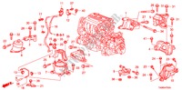 MOTORBEFESTIGUNGEN(2.4L) für Honda ACCORD VTI-L 4 Türen 5 gang automatikgetriebe 2009