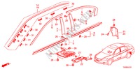 ZIERLEISTE für Honda ACCORD VTI-L 4 Türen 5 gang automatikgetriebe 2011