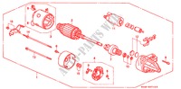 ANLASSER (MITSUBISHI) für Honda CIVIC LXI 4 Türen 5 gang-Schaltgetriebe 1996