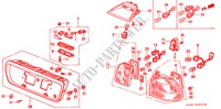HECKLEUCHTE(1) für Honda BALLADE 150I 4 Türen 5 gang-Schaltgetriebe 1999