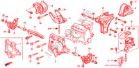 MOTORBEFESTIGUNGEN(AT) (2) für Honda CIVIC VTI 4 Türen 4 gang automatikgetriebe 1999