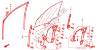 TUERFENSTER, VORNE für Honda CIVIC 1.6IES 4 Türen 5 gang-Schaltgetriebe 1999