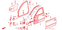 TUERTAFELN, VORNE für Honda CIVIC LXI 4 Türen 5 gang-Schaltgetriebe 1999