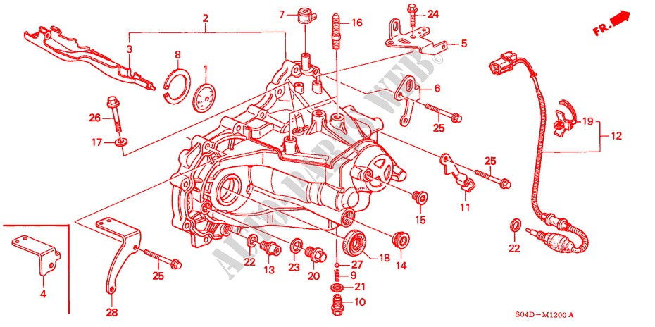 GETRIEBEGEHAEUSE (2) für Honda BALLADE 180I 4 Türen 5 gang-Schaltgetriebe 1999