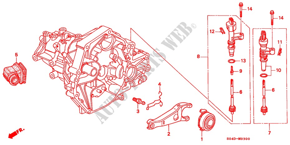 KUPPLUNGSFREIGABE (1) für Honda CIVIC VTI 4 Türen 5 gang-Schaltgetriebe 1998