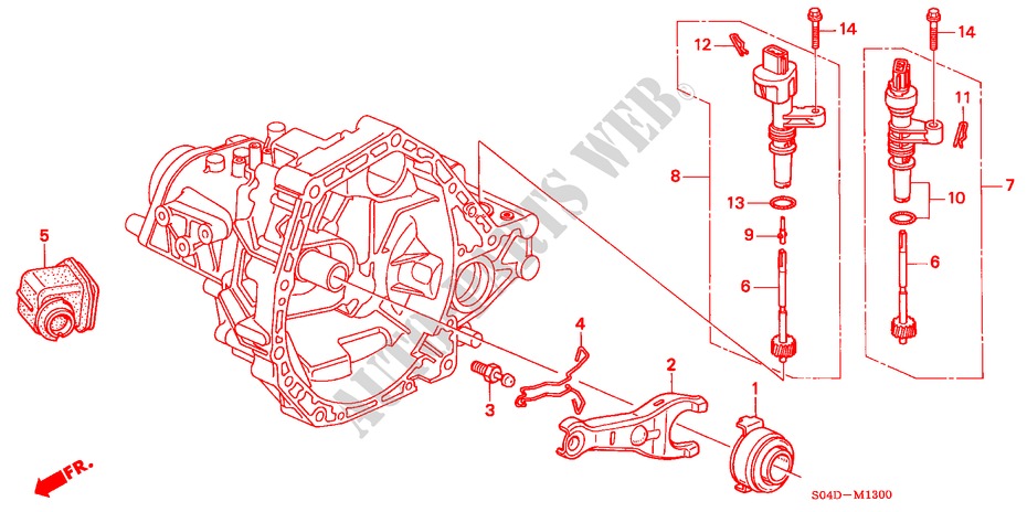 KUPPLUNGSFREIGABE (2) für Honda BALLADE 160I VTEC 4 Türen 5 gang-Schaltgetriebe 1998