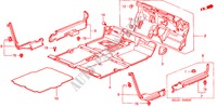 BODENMATTE für Honda CIVIC VTI 4 Türen 4 gang automatikgetriebe 2000