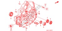 KUPPLUNGSGEHAEUSE (1) für Honda CIVIC VTIE LEV 4 Türen 5 gang-Schaltgetriebe 2000