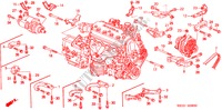 LICHTMASCHINENHALTERUNG/ MOTORVERSTAERKUNG für Honda CIVIC 1.4IS 4 Türen 4 gang automatikgetriebe 2000