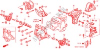 MOTORBEFESTIGUNGEN(AT) (2) für Honda CIVIC BASE 4 Türen 4 gang automatikgetriebe 2000
