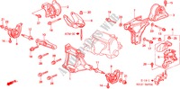 MOTORBEFESTIGUNGEN(AT) (3) für Honda BALLADE 180I 4 Türen 4 gang automatikgetriebe 2000