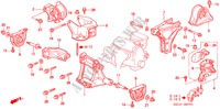 MOTORBEFESTIGUNGEN(MT) (2) für Honda CIVIC SIR 4 Türen 5 gang-Schaltgetriebe 2000