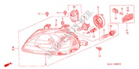 SCHEINWERFER für Honda CIVIC VTI 4 Türen 5 gang-Schaltgetriebe 2000