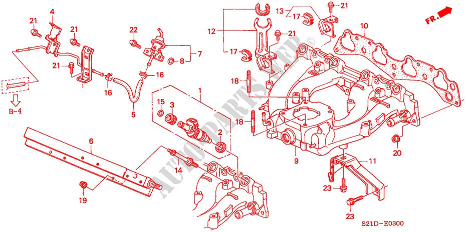 ANSAUGKRUEMMER(1) für Honda BALLADE BASE 4 Türen 5 gang-Schaltgetriebe 2000