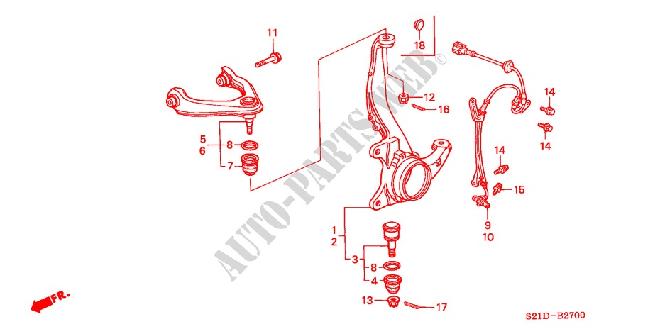 GELENK für Honda BALLADE BASE 4 Türen 5 gang-Schaltgetriebe 2000