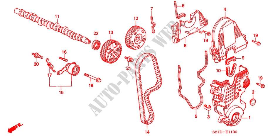 NOCKENWELLE/STEUERRIEMEN(1) für Honda BALLADE BASE 4 Türen 5 gang-Schaltgetriebe 2000