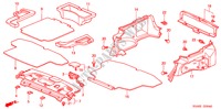 HINTERE ABLAGE/KOFFERRAUMVERKLEIDUNG für Honda CIVIC 1.4S 4 Türen 5 gang-Schaltgetriebe 2001