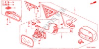 SPIEGEL(AUSBRECHEN) (FERNBEDIENUNG, ELEKTRISCH) für Honda CIVIC 1.6LS 4 Türen 5 gang-Schaltgetriebe 2003