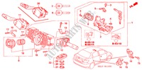 KOMBISCHALTER(LH) für Honda CITY S 4 Türen 5 gang-Schaltgetriebe 2004